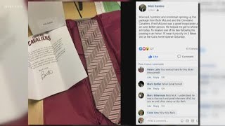 Late Cleveland Cavaliers play-by-play man Fred McLeod's widow Beth gifts his famous ties to his coll