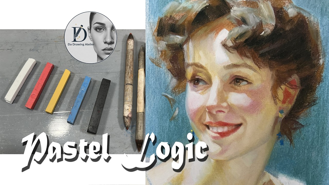 The Logic of a Smile: Mastering Dynamic Facial Structures & Light in Pastel | 微笑的逻辑：粉笔画中动态五官结构与光影掌控