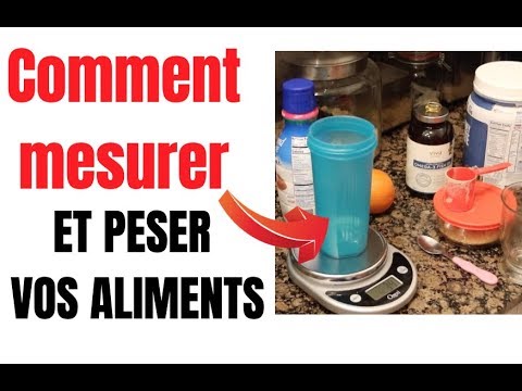 Vidéo: Comment Mesurer Les Aliments Secs