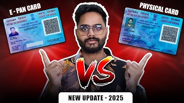 e Pan vs Physical Pan Card (Valid or Not Valid) Signature Pan Card Vs Without Signature PanCard 2025