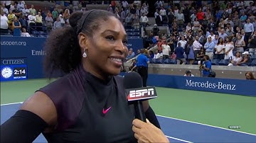 27 US OPEN 2016   Serena Williams d  Simona Halep   Post Match INTERVIEW   Copy