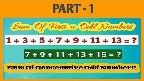 Sum of first n odd natural numbers  || Alternative method of sum of consecutive odd numbers||Part-1