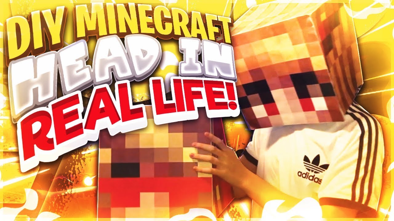 DIY MINECRAFT HEAD IN REAL LIFE! YouTube