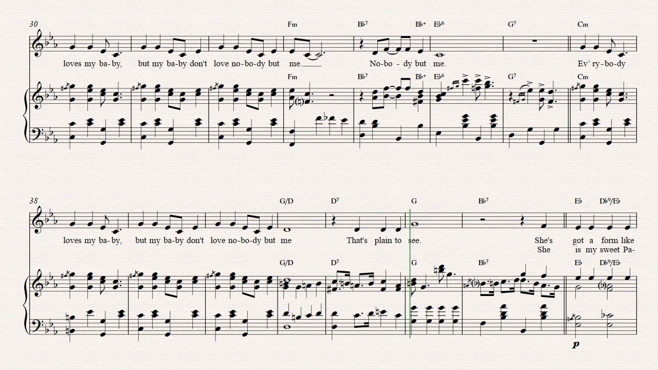 Watch Everybody Loves My Baby - Jazz Classic - C minor - Piano/Vocal/Chords on YouTube Watch Everybody Loves My Baby - Jazz Classic - C minor - Piano/Vocal/Chords on YouTube