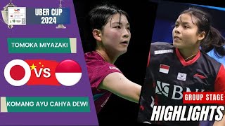 Tomoka Miyazaki (JPN) vs Komang Ayu Cahya Dewi (INA)  Group Stage | Uber Cup 2024