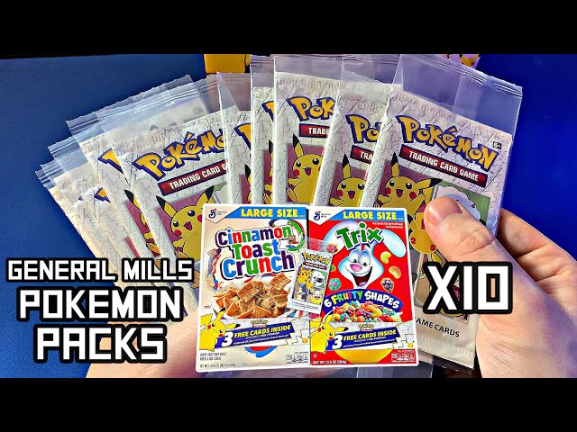 Opening 10x General Mills Pokemon 25th Anniversary Packs
