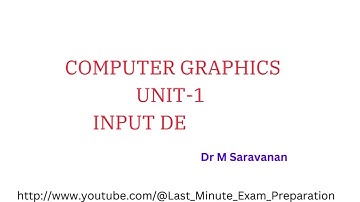 Computer Graphics -input devices.
