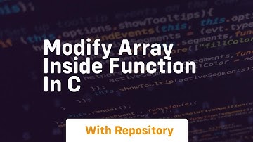modify array inside function in c