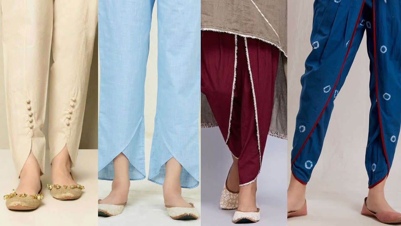 Stylish and Trendy Dhoti, tulip Pants Designs With Different Styles and Lace Designing