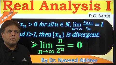Ratio test to check convergence of a positive sequence of real numbers. Real Analysis I,Rudin.Lec-37