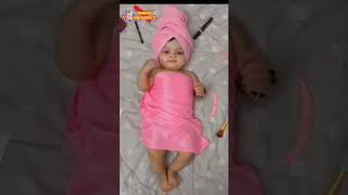 Cute Girl Dancing On Bed With Makup