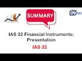 IAS 32 Financial Instruments: Presentation - summary