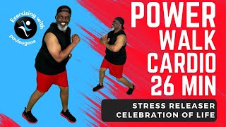 Boost Your Cardio with this Low Impact Power Walk Stress Releaser Workout | 26 Min