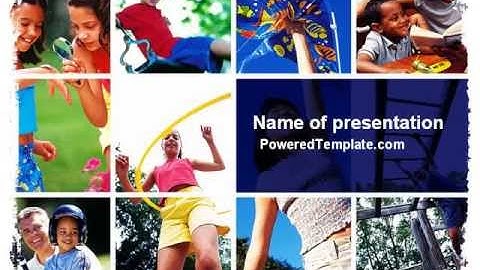 Children Playing PowerPoint Template by PoweredTemplate.com