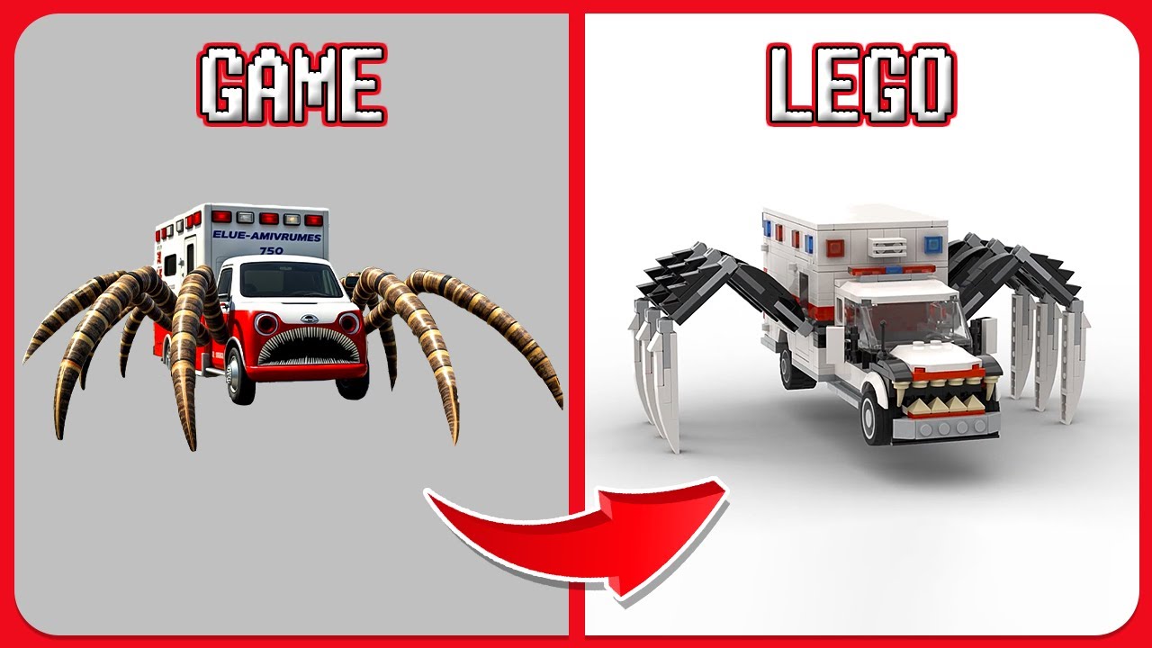 Пожиратель грузовиков скорой помощи против Lego | All Eat Monster | Угадай ГОЛОС МОНСТРА-Пожирателя?