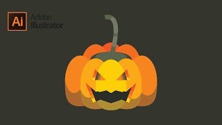 Flat Hallowen Pumpkin tutorial in Illustrator