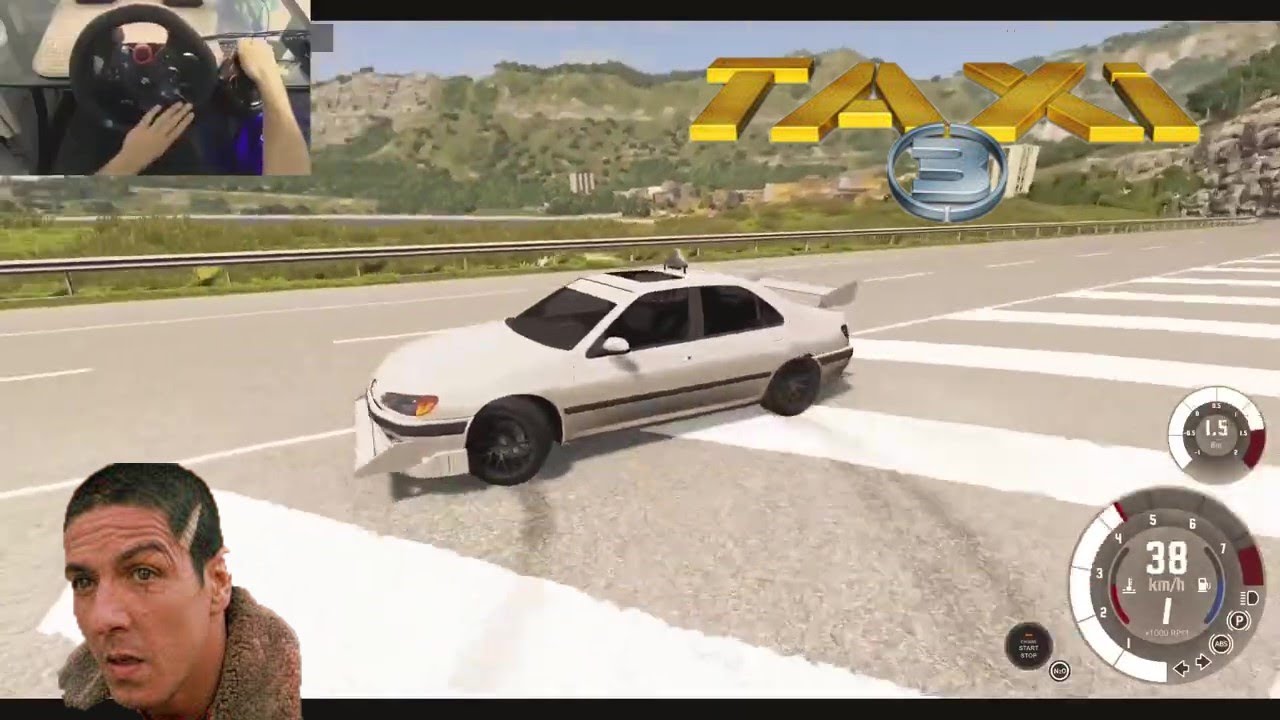 Samy Naceri (Daniel) Vs Sylvester Stallone | Taxi 3 (2002) | BeamNG.drive (Movie) (G29)