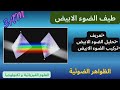طيف الضوء الابيض الظواهر الضوئية ثالثة متوسط علوم فيزيائية و تكنولوجيا 