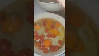 Over easy eggs with butter Cherry tomatoes and scallions ☆ Chef Alex N☆ Simple recipes