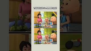 Temukan 3 perbedaan pada gambar upin dan ipin