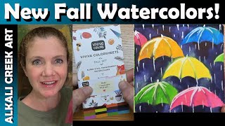Testing and Reviewing the NEW Viviva Fall Colorsheets in a cute little sketchbook.