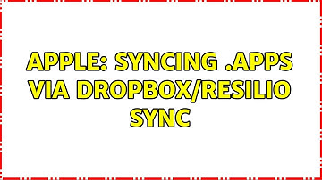 Apple: Syncing .apps via dropbox/resilio sync