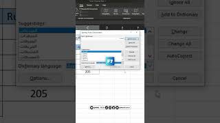 Excel | Spell Check التدقيق الاملائي