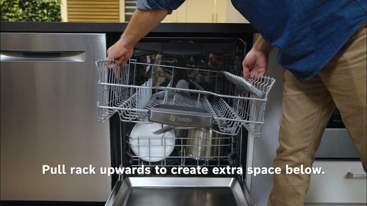 Did You Know Your Dishwasher's Top Rack Adjusts To Fit Large Items?