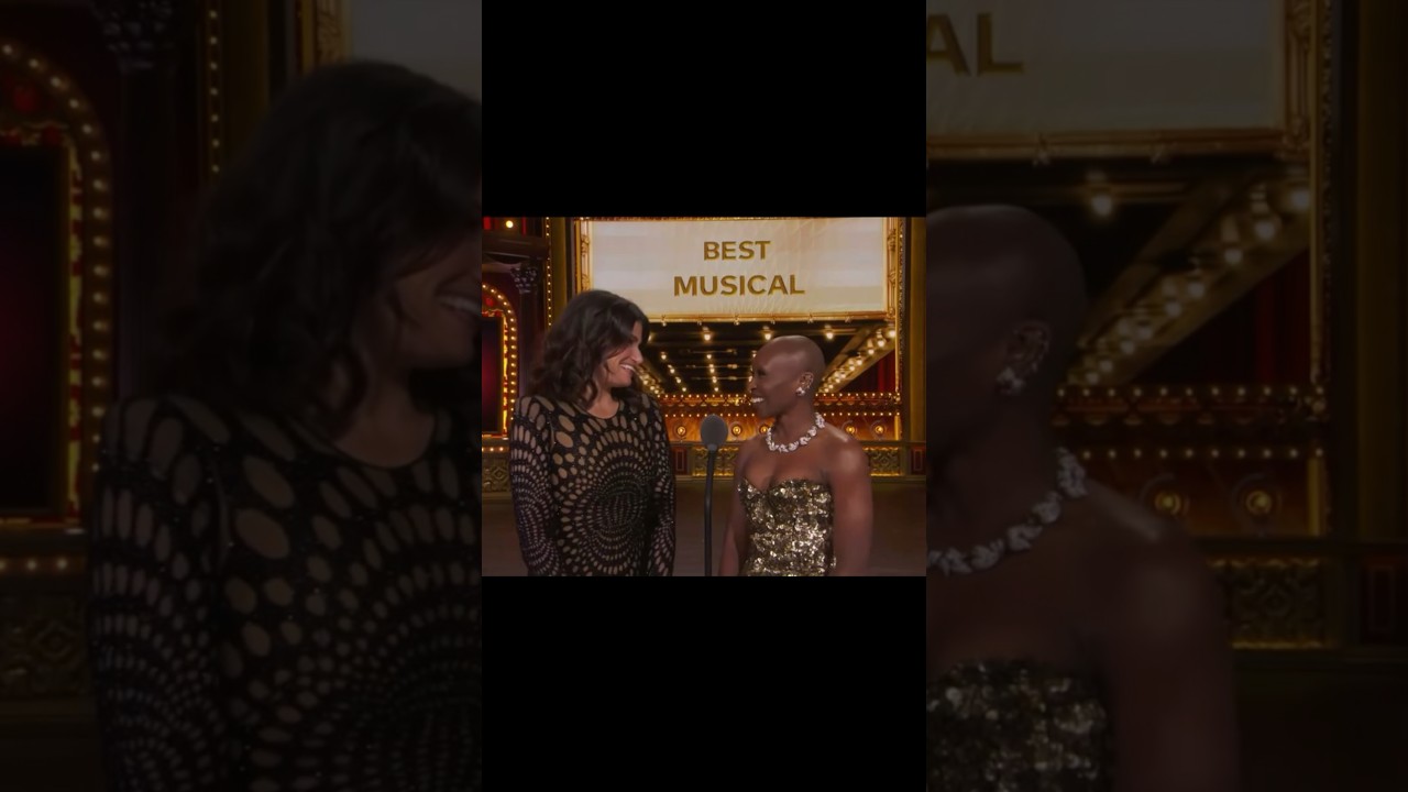 Did that really just happen? 🥹🧹💚 Green girl power. @idinamenzel @tonyawards