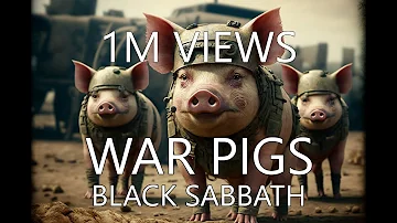 War Pigs by Black Sabbath, but every lyric is an AI generated image