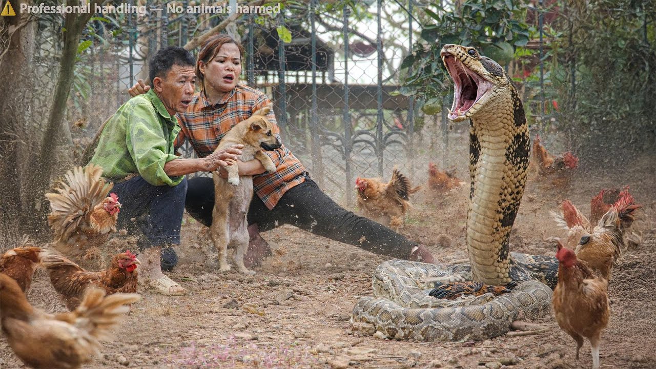 Timelapse 72 Hours : Pitão gigante invade a fazenda e chega perto das galinhas — Resgate angustiante