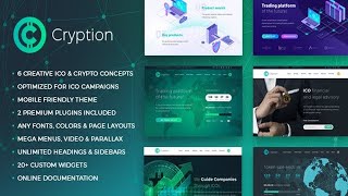 Cryption - ICO, Cryptocurrency & Blockchain WordPress Theme Free Download