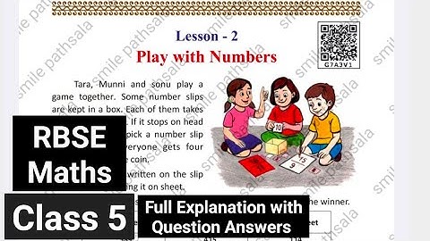 RBSE class 5 maths lesson 2 play with numbers explanation with question and answers