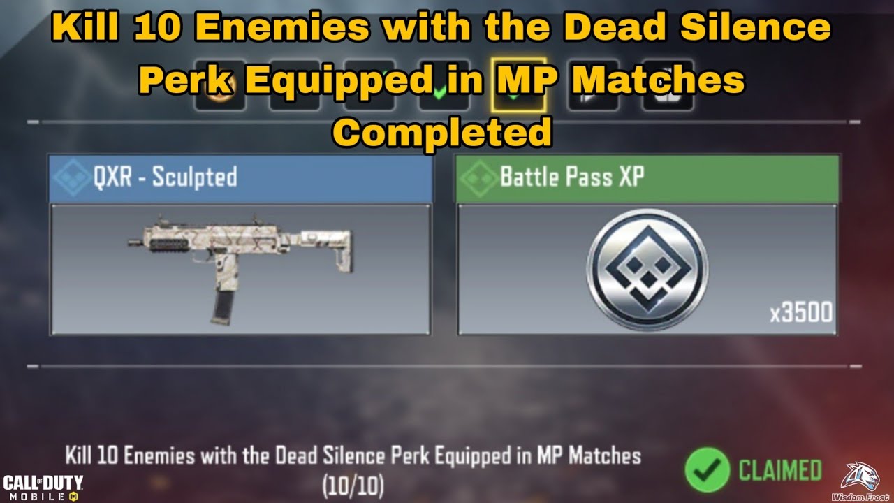 Kill 10 Enemies with the Dead Silence Perk Equipped in MP Matches Cod ...