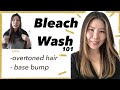 How to lighten or remove over toned hair with a bleach wash. Step by step with a color specialist.