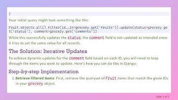 How to Update Multiple Rows in Django with Different Values for Each ID