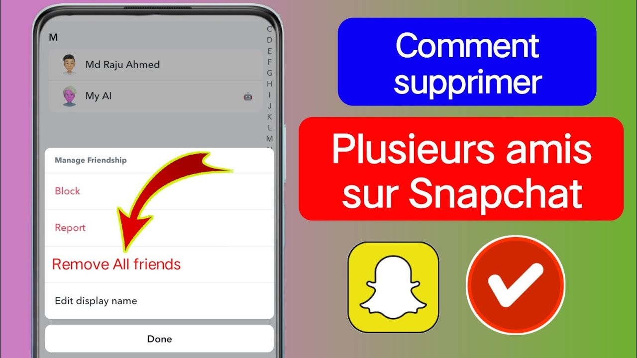 Comment supprimer plusieurs amis Snapchat à la fois || Supprimer des