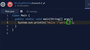 Lesson 1-3: Escape Sequences (Introductory Java Programming for AP Computer Science A)