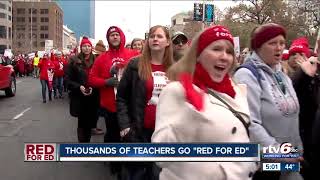 Thousands of teachers go 'Red for Ed'