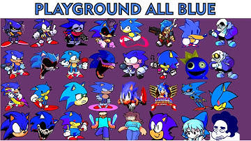 FNF Character Test | Gameplay VS My Playground | ALL Blue Characters Test