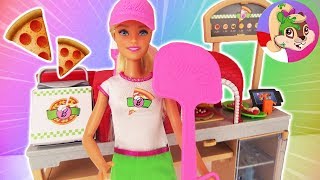 Restoran Pizza Barbie I Barbie memasak pizza I Membuat pizza sendiri I Barbie Set Pizza I