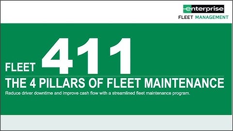 Webinar: Fleet 411: The 4 Pillars of Fleet Maintenance