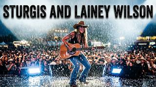 Epic night SturgisBuffaloChip LaineyWilson performs in a pouring rain