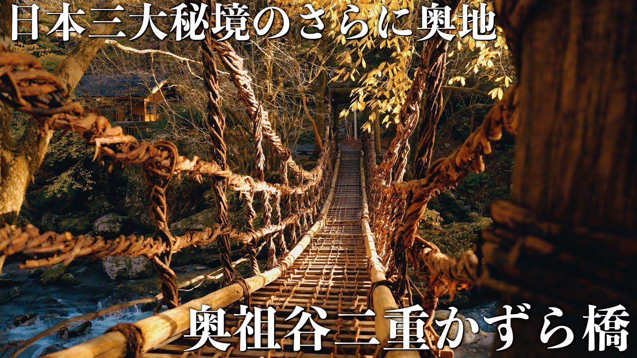 【真の秘境】日本三大秘境「祖谷」のさらに奥地へ…  心奪われる絶景の奥祖谷二重かずら橋