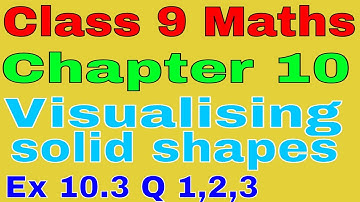 Exercise 10.3 Q 1,2,3 Chapter 10 Visualise solid shapes : Ncert Maths class 8. Goan Creations 123.
