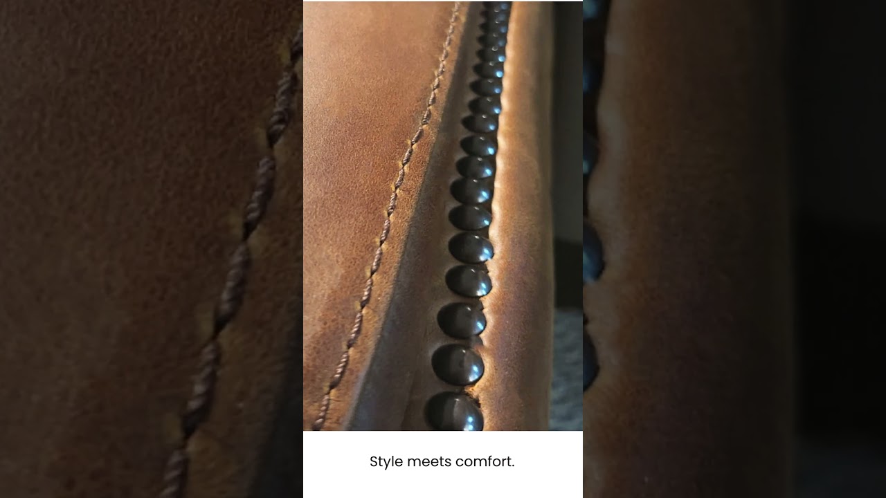 Kathy Ireland Alaves Brown Leather Queen Sleeper Sofa 