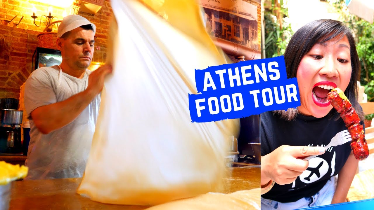 GREEK FOOD tour in ATHENS | SECRET MEZE restaurant | Greek street food in ATHENS, GREECE | Chasing a Plate - Thomas & Sheena