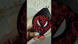Diy Spider-Man Bouquet 💐| Pt 12/50 #diy #shortsviral #craft #papercraft #giftsforhim #handmadecard
