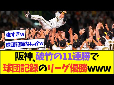 【祝】阪神タイガース、球団史上最高記録を達成でリーグ優勝www【なんJなんG反応】【2ch5ch】