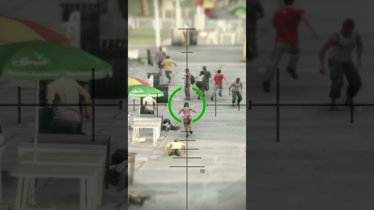 Killing people in gta v with a sniper (when you get bored in GTA) 